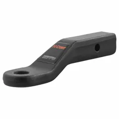 This CURT ball mount is a non-adjustable steel unit with a 1-1/4 in compatible ball shank diameter. It features a powder-coated, rust-resistant finish and is rated for Vehicle Class V. Suitable for towing trailers, boats, and campers by connecting a hitch ball to a vehicle's receiver.