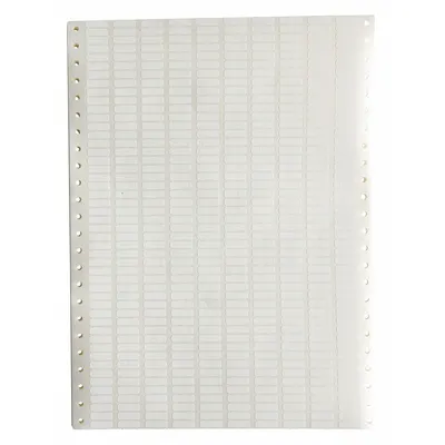 BRADY Precut Label Sheet, 3/16 in x 5/8 in, Acrylic, 10,000 Labels - Brady Dot Matrix Precut Label Sheets
