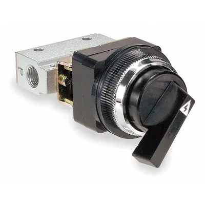 ARO Manual Air Control Valve: MaxAir, Three-Way / Two-Position, Knob, Black - ARO MaxAir Series Manual Air Control Valves