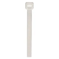 This all-purpose nylon cable tie is designed for indoor bundling and securing of wires and cables. With a 6-inch length and 1.5-inch maximum bundle diameter, it is suitable for light-duty cable management in control panels, data centers, and electrical installations. Supplied in packs of 100, natural color, not rated for outdoor use.