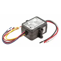 Hard-wired control unit for switching incandescent, fluorescent, or LED lighting loads. Accepts 120 to 277V AC input and provides 24V DC output for low-voltage control systems. Compatible with CU300 series.