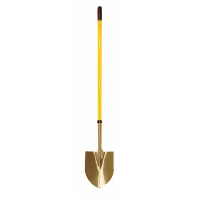 AMPCO S-81FG Round Point Shovel, Aluminum-Bronze Blade, Straight Handle - Round Point Shovels
