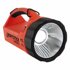 This rechargeable safety-rated lantern delivers 300 lumens max brightness with a 9.25-hour run time and a 635-meter beam distance. Its polymer construction and included shoulder strap support use in industrial, maintenance, and emergency lighting applications. The unit comes with a rechargeable battery.