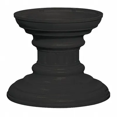 SALSBURY INDUSTRIES Pedestal: Aluminum, Powder Coated, Black, Bolt Mounted - Mailbox Pedestals