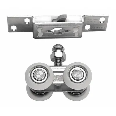 BEST Hanger Kit: 1 1/2 in Wd, 1 in Ht, 150 lb Max Wt, Top - Hanging Door Track Kits