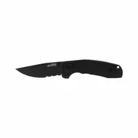 SOG Folding Utility Knife: 3 1/2 in Blade Lg, 4 1/2 in Closed Lg, 8 in Overall Lg, Aluminum (MPN 15-38-02-57)