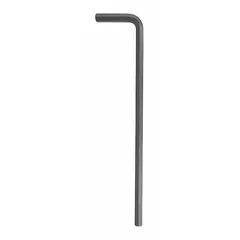 This L-shaped hex key features a 5/32 in SAE tip size and long length for accessing recessed fasteners. Made from alloy steel with a black oxide finish, it includes two tips. Suitable for turning hex socket screws and bolts in maintenance and assembly tasks.