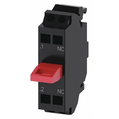 Siemens Contact Block: 22 mm Panel Mounting Size, 1NC, Momentary, 3SU1 Series - Contact Blocks