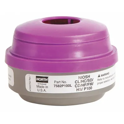 NORTH BY PIP 7582P100L Combination Cartridge/Filter: Acid Gas (AG)/P100 - Honeywell North 5400, 5500, 7600, or 7700 Reusable Respirators Compatible Filters & Cartridges