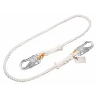 This 6 ft positioning and restraint lanyard features steel snap hooks on both ends and a 310 lb capacity. The non-adjustable white lanyard is used for fall protection applications where workers need to secure themselves at height while maintaining mobility