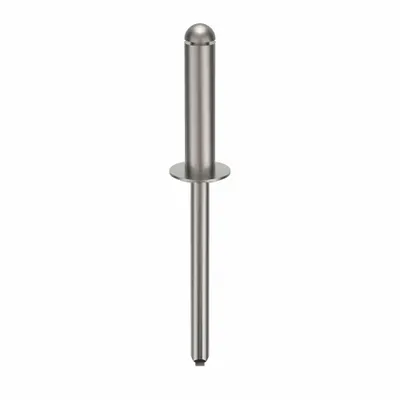POP AVDEL Domed-Head Blind Rivet, 0.186" dia, 2 10/99" L, 100 PK - Domed-Head Blind Rivets