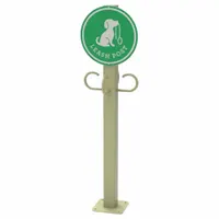 This dog leash post is constructed from powder coated steel in a white finish. With an overall length of 14 inches, it is suitable for organizing leashes in pet-care facilities, retail stores, or kennels