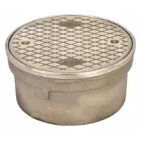 JAY R. SMITH MFG. CO Floor Cleanout: 6 in Overall Dia, 3 in Overall Ht, Nickel Bronze, Nickel Bronze (MPN 4890C04)