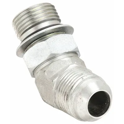 AEROQUIP Hydraulic Hose Adapter: 5/8 in x 5/8 in Fitting Size, Male x Male, ORB x JIC - ORB-to-JIC Steel Hydraulic Hose Adapters