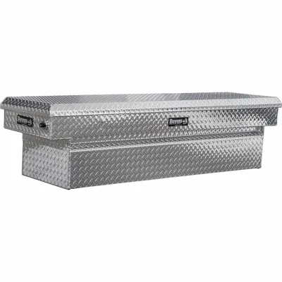 BUYERS PRODUCTS Single-Lid Crossover Box, 71 in, Silver Aluminum - Single-Lid Crossover Boxes