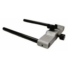 Router guide holder for use with MAKITA RP1800 and RP2301FC routers. Provides stable guidance for straight cuts, edge routing, and template work in woodworking applications.