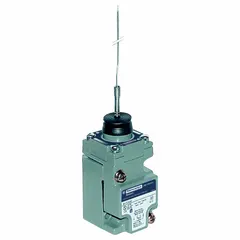 Metallic body rod wobble-stick limit switch from the 9007C series. Features screw clamp terminals for electrical connection. Used for position sensing and control in industrial machinery such as conveyor systems and packaging equipment.