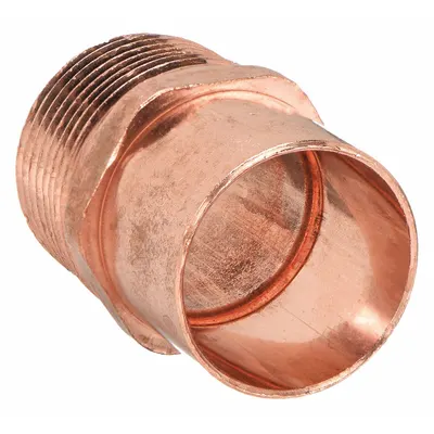 NIBCO 604 1-1/2 Wrot Copper Cup x MNPT Adapter - Wrot Copper Tube Fittings