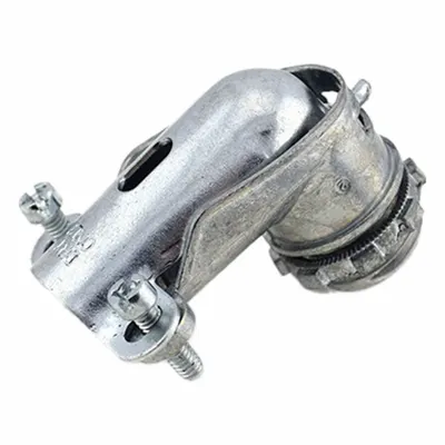 BRIDGEPORT 804-DC2 90° Squeeze Connector, Die Cast Zinc, 1/2 in, Non-Insulated - 90° Connectors - Squeeze Style