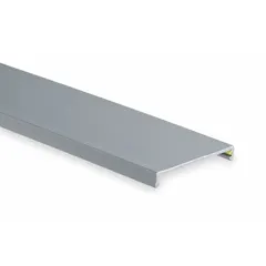 PVC wiring duct cover for use with 3-inch wiring duct. Snap-on or hinged design encloses and protects cables in control panels and electrical enclosures. Gray color, 72 inches long.