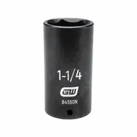 GEARWRENCH General Purpose Impact Sockets: 1/2 in Drive Size, SAE, 1 1/4 in Socket Size, 6-Point (MPN 84560N)