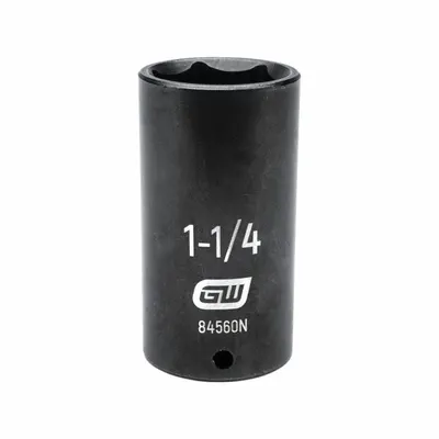 GEARWRENCH 1/2" Drive Impact Socket, 1-1/4 in, 6-Point SAE - 1/2" Drive Impact Sockets