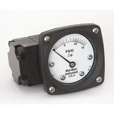 MIDWEST INSTRUMENT Series 142 Differential Pressure Gauge - Medium & High Operating Pressure Differential Gauges