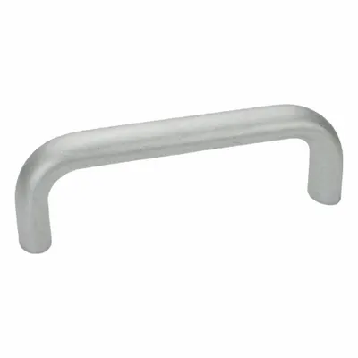 JW WINCO Pull Handle: Threaded Holes, Aluminum, Silver - Load-Rated Standard "U" Pull Handles