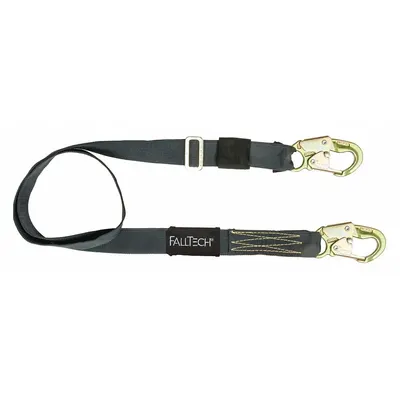 FALLTECH Positioning Lanyard: Arc-Flash Rated, Steel Snap Hook, Steel Snap Hook - Positioning & Restraint Lanyards
