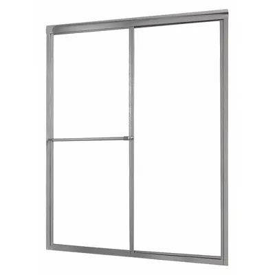 FOREMOST Shower Door: 56 in Min. Door Wd, 60 in Max. Door Wd, 70 in Overall Ht - Double-Sliding Shower Doors