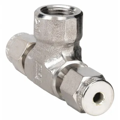 PARKER Double-Ferrule Stainless Steel Tee Fitting - Double-Ferrule Stainless Steel Fittings
