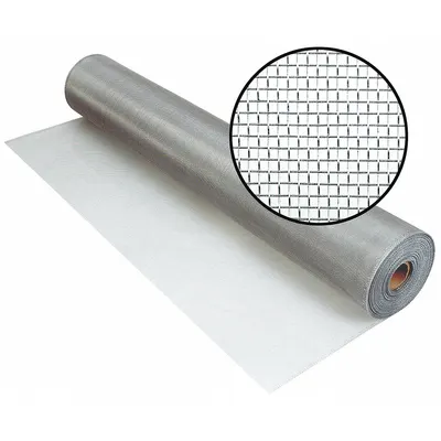 PHIFER Replacement Screen: Aluminum, Silver, 18 x 16 Mesh Size, 4 ft Wd - Aluminum Door and Window Screen