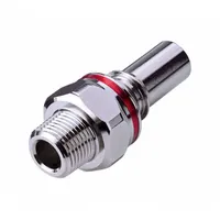 This chrome-plated brass quick-disconnect tube fitting features a 3/8 in pipe size with a Quick-Disconnect Coupler x NPT connection type. The Warm Red finish provides corrosion resistance. Suitable for fluid-handling systems requiring rapid line connection and disconnection