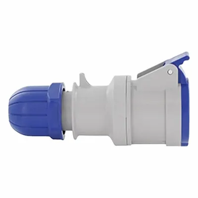 LEVITON Pin and Sleeve Connector: Blue, 208/250V AC, Single Phase, 32 A, 4 Pole - General Purpose Connectors