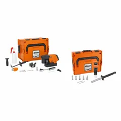 This low-profile magnetic drill press operates on 120V AC with an electric magnet for secure attachment to ferrous surfaces. It features 1 3/8 in drill travel and a Weldon spindle, suitable for drilling structural steel in construction and fabrication applications.