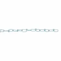 DAYTON Double Loop Chain: Steel, 55 lb Working Load Limit, Double Loop, 7/8 in Link Inside Lg, Zinc