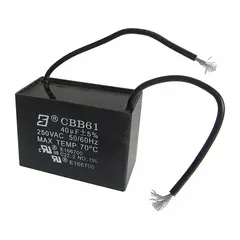Motor replacement capacitor designed for use with Dayton model 1YNW8A motor. Serves as a direct replacement component to support proper motor starting or running performance in industrial equipment.
