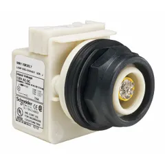 This 30 mm panel-mounting LED pilot light from the 9001SK Series provides visual indication without a lens or push-to-test feature. It is suited for control panels and machinery status displays where a compact, lens-free indicator is needed.