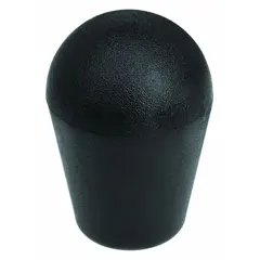 This snap-lock tapered knob features a plastic body with a steel thread insert, #10-32 thread size, and 1.38 in diameter. It is used for manual adjustment, clamping, or positioning on machinery and equipment, such as panel assembly, jigs, and fixtures.