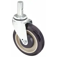 APPROVED VENDOR Stem Caster: Swivel, 5 in Wheel Dia., 1 1/4 in Wheel Wd, Polyurethane, No Brake, Std