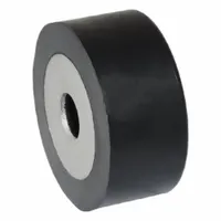 Cylindrical vibration-isolating mount made of Buna-N rubber with a plain bore design and 0.17 in thread size. Reduces vibration transmission in industrial equipment such as pumps, compressors, and motors. Buna-N material provides resistance to oils and moderate temperatures