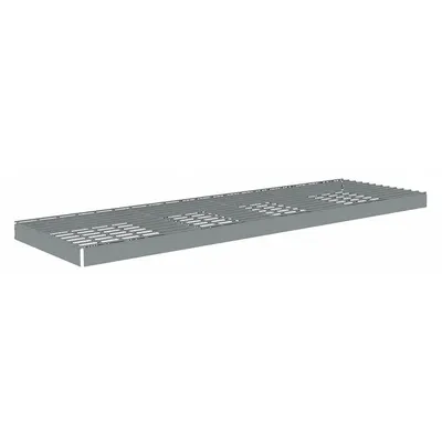 TENNSCO Shelf: 84 in x 18 in, 1,500 lb Load Capacity, Steel, 5 ga Decking, Gray - Wire Decking Shelf Kits for Boltless Shelving