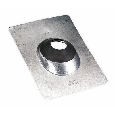 PORTALS PLUS Steel Roof Vent Pipe Flashing for 4" Pipe - Rectangular-Base Boots