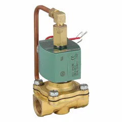 This 2-way/2-position normally open solenoid valve features a 1/2 in pipe size and is rated for 110V AC/120V AC. It has a watertight construction with an NBR seal, suitable for controlling fluid flow in industrial systems such as process control, water treatment, and general automation.