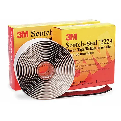 3M Electrical Tape: 1 in Wd, 3 3/8 yd Lg, 125 mil Thick, Vinyl, Mastic - Moisture-Resistant Electrical Tape, Pads & Putty