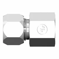 Flareless bite-type steel compression fitting from the Ermeto Flareless series. Connects 5/16 in OD tube to 1/8 in pipe size with 1/2-20 x 1/8-27 thread. Suitable for hydraulic, pneumatic, and instrumentation systems requiring leak-tight connections without tube flaring