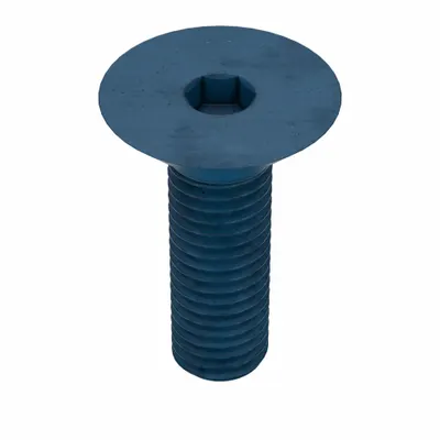 METRIC BLUE M12x1.75 x 40 mm Flat Head Socket Cap Screw - Flat Head Socket Cap Screws