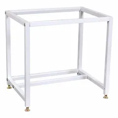 Stationary white metal base stand with overall dimensions of 48 in width, 34 in height, and 35 in depth. Designed to support a ductless filtered workstation, providing an elevated platform for laboratory ventilation enclosures. Features no doors or drawers.