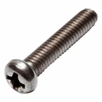 Machine Screw: M4x0.70 Thread Size, 20 mm Lg, Grade 2, Titanium, Plain, Pan, Phillips, Machine Screw (MPN 0107441)