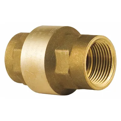 BONOMI VALVE: Swing, Inline Valve Body, 3 in Pipe Size, FNPT x FNPT, Brass - Lead-Free Brass Inline Disc Check Valves